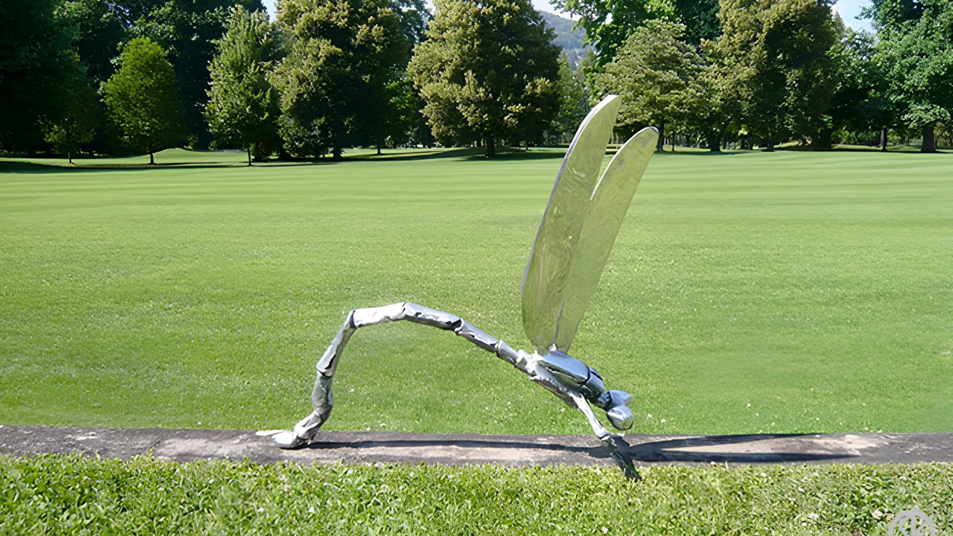 Sculpture Giant Insect au parc par Sonja Knapp